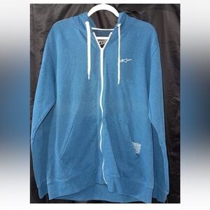 Alpinestars racing Blue Zip-Up Hoodie with White Accents size large